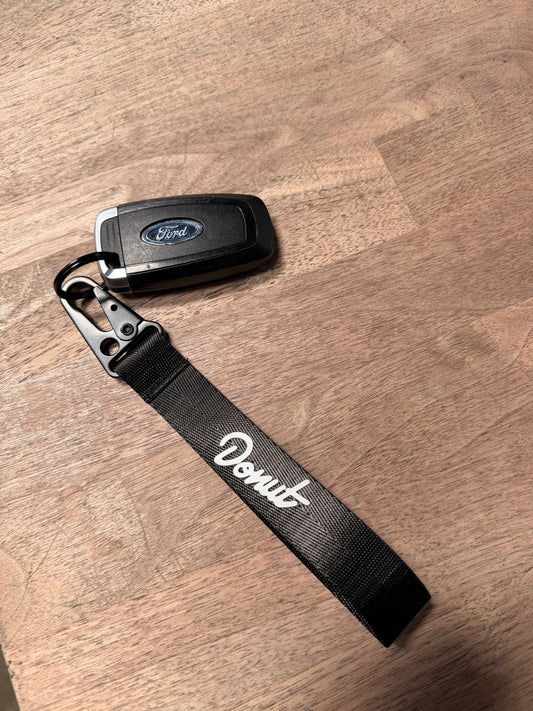 Donut Logo Lanyard Keychain - Black