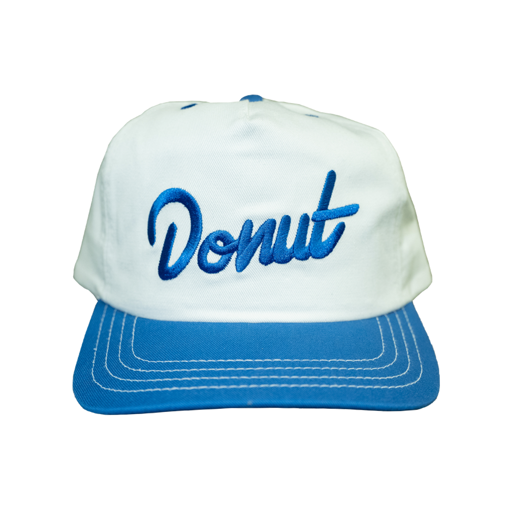 Donut Logo Hat - White/Royal Front