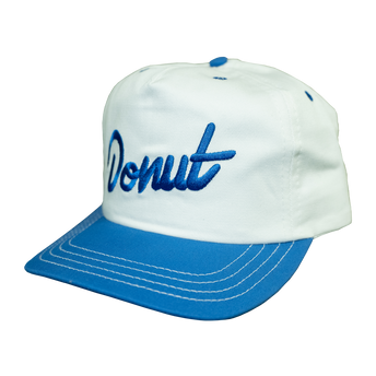 Donut Logo Hat - White/Royal Side