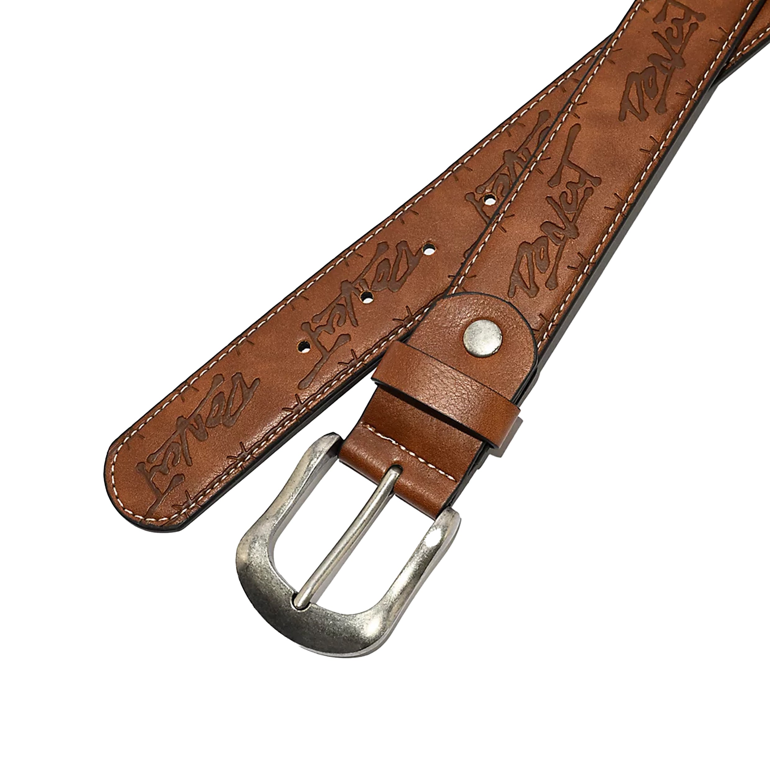Y2K BROWN BELT UNBRANDED FAUX LEATHER BROWN PREOWNED Vegan BOHO BELT ꧁kayame꧂ Women Brown Leather Belt • Vegan Belt  main image 3