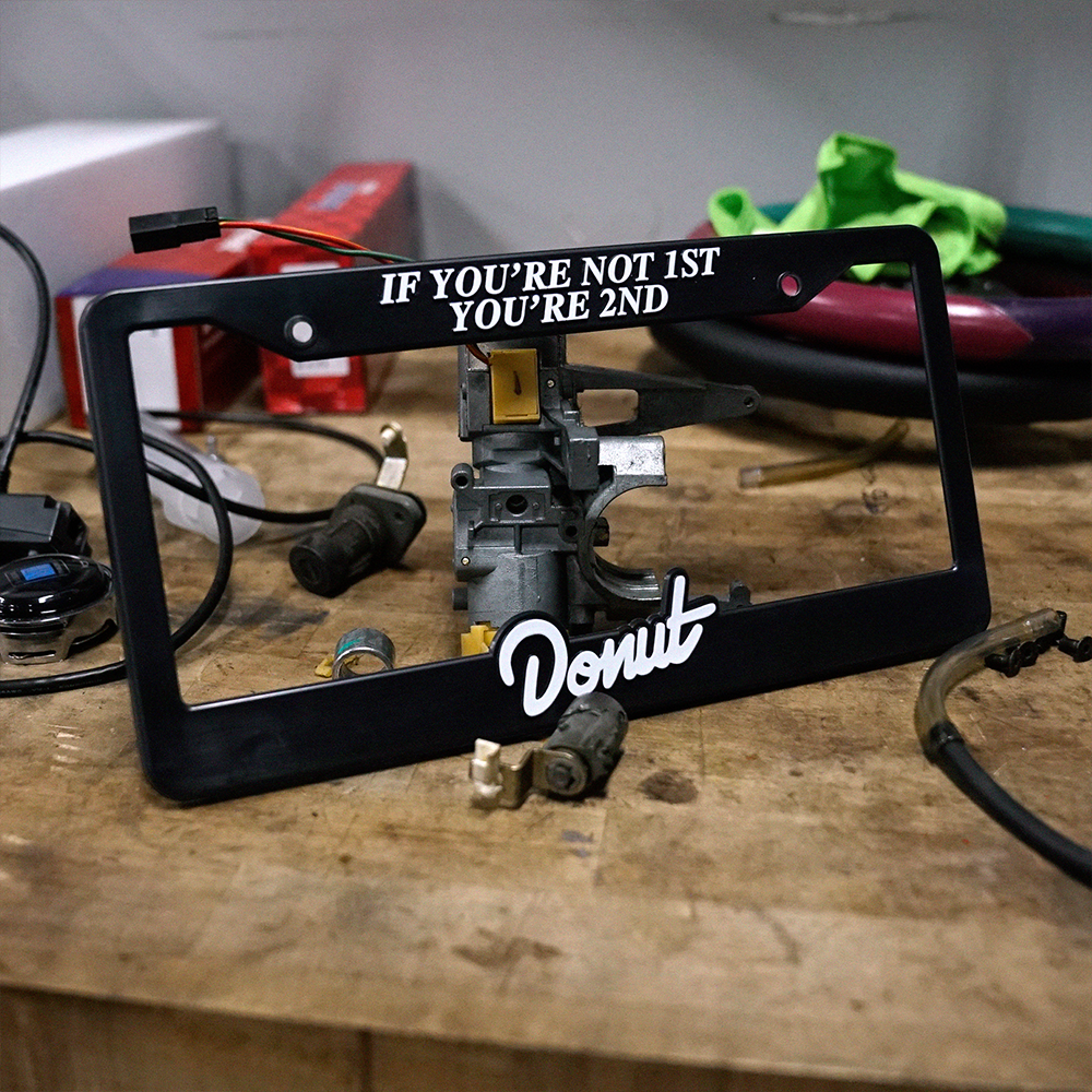 Donut Racing USA License Plate Frame In Use 2