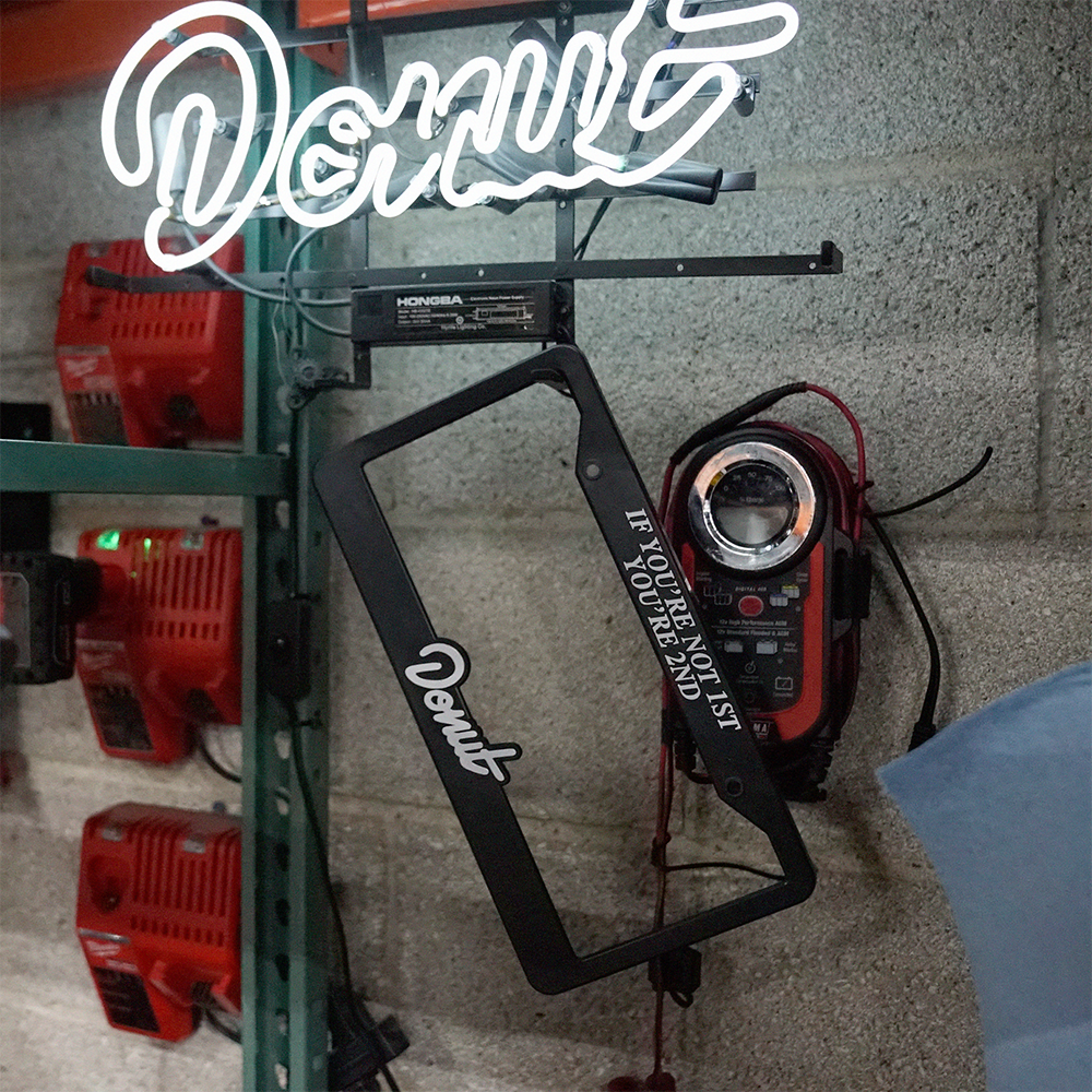 Donut Racing USA License Plate Frame In Use 3