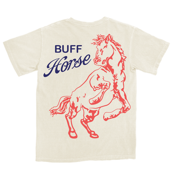 Big Buff Horse T-Shirt - Natural Back