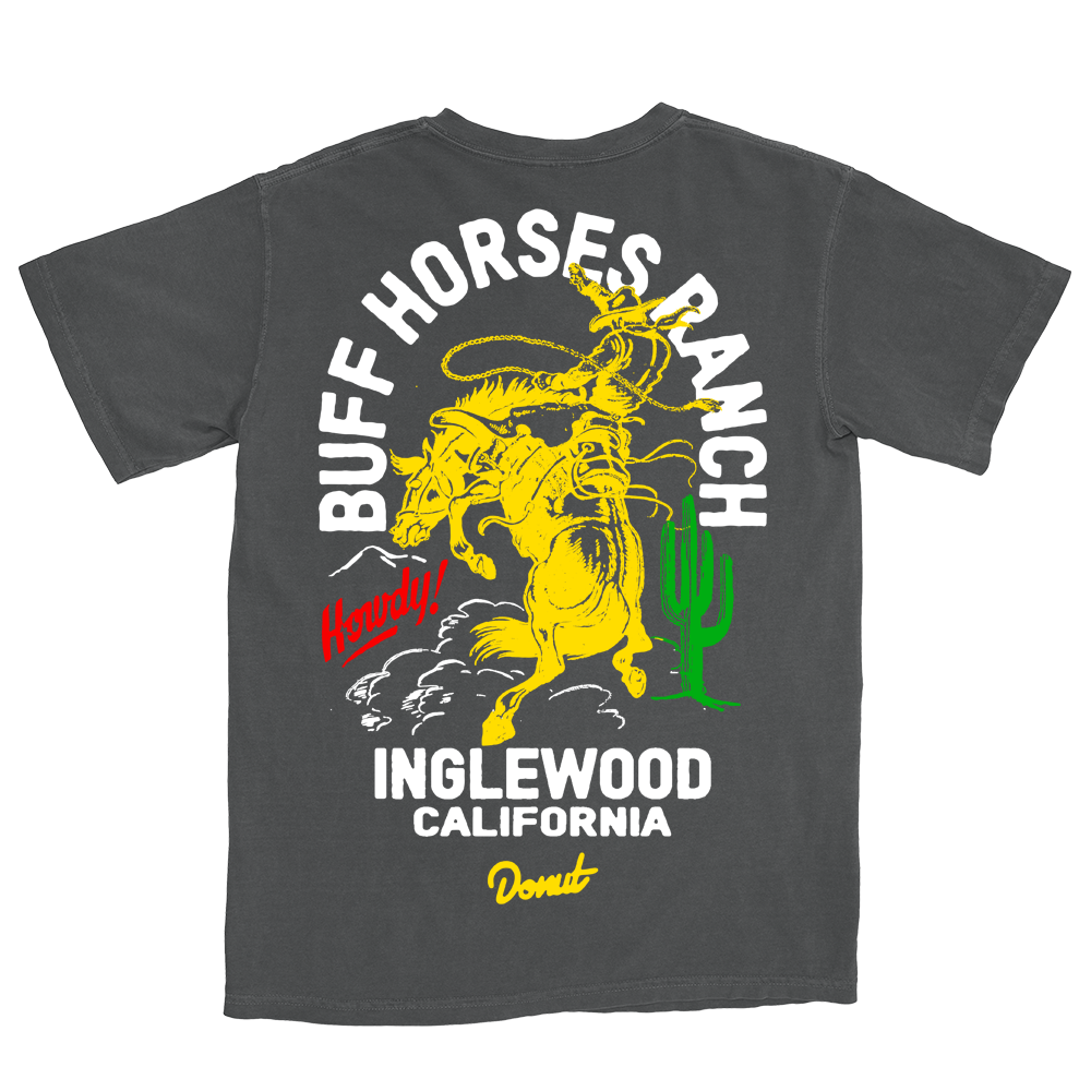 Buff Horses Ranch T-Shirt - Black Back