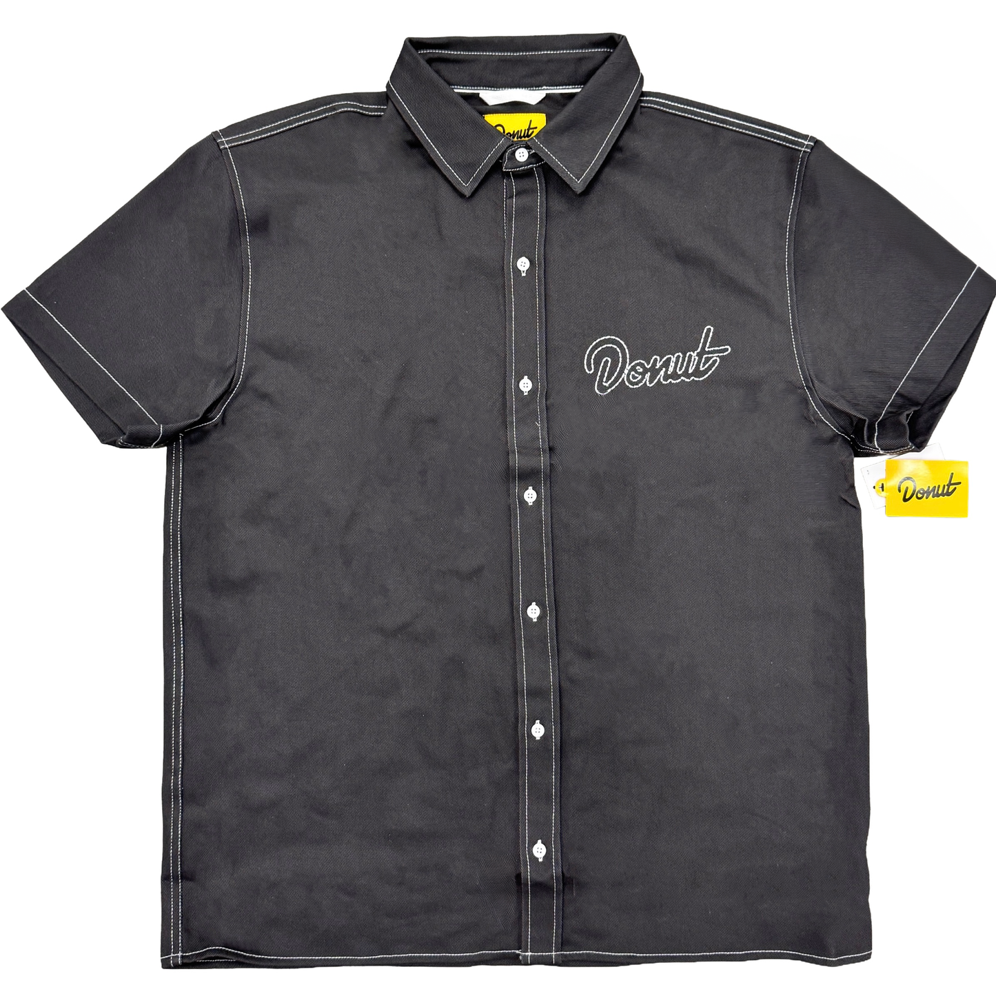 Donut Black Shop Short Sleeve Work Shirt