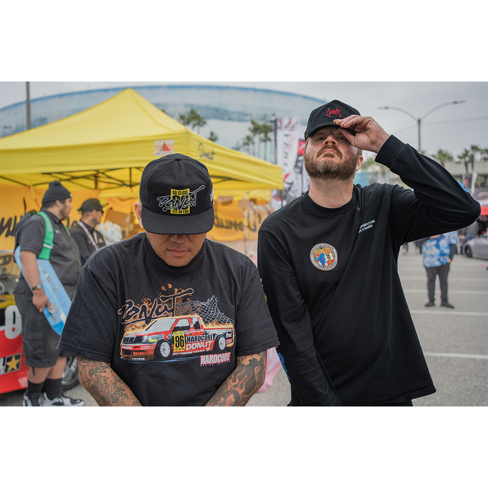 HARDCORE TOKYO X DONUT COLLAB SNAPBACK in use