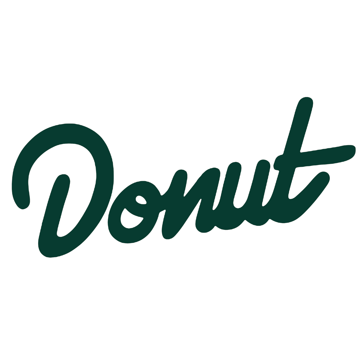 Donut Sticker - 6" - Holly Green