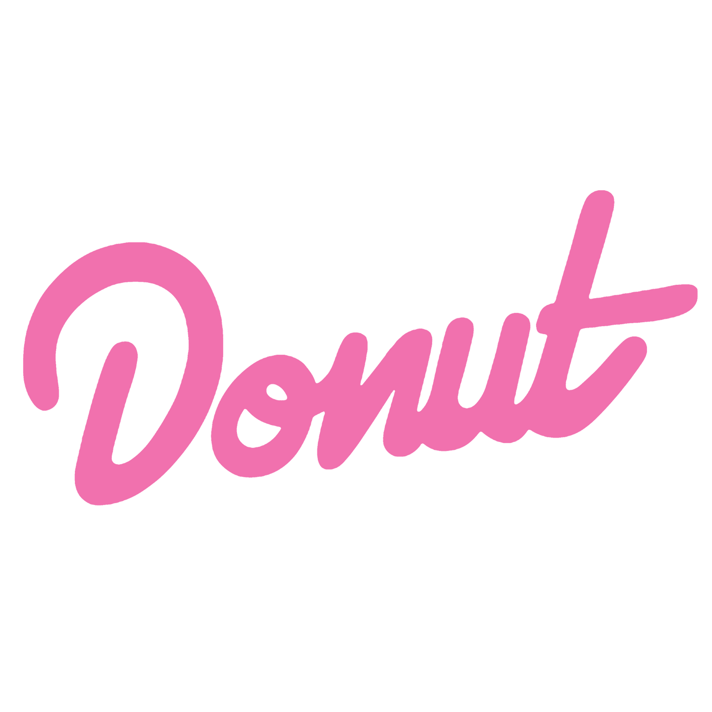 Donut Sticker - 6" - Hot Pink