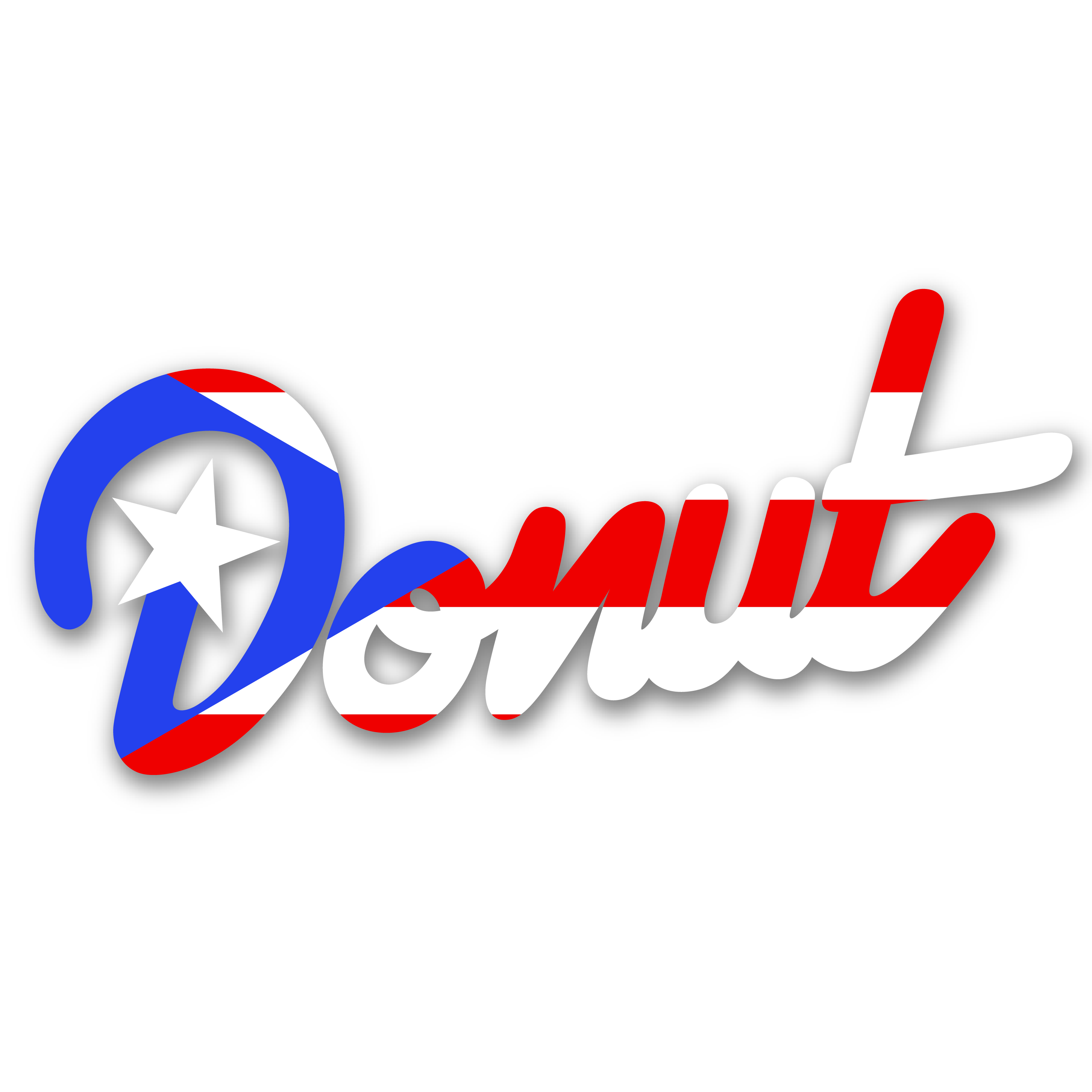 Donut Sticker - 6 in - Puerto Rico