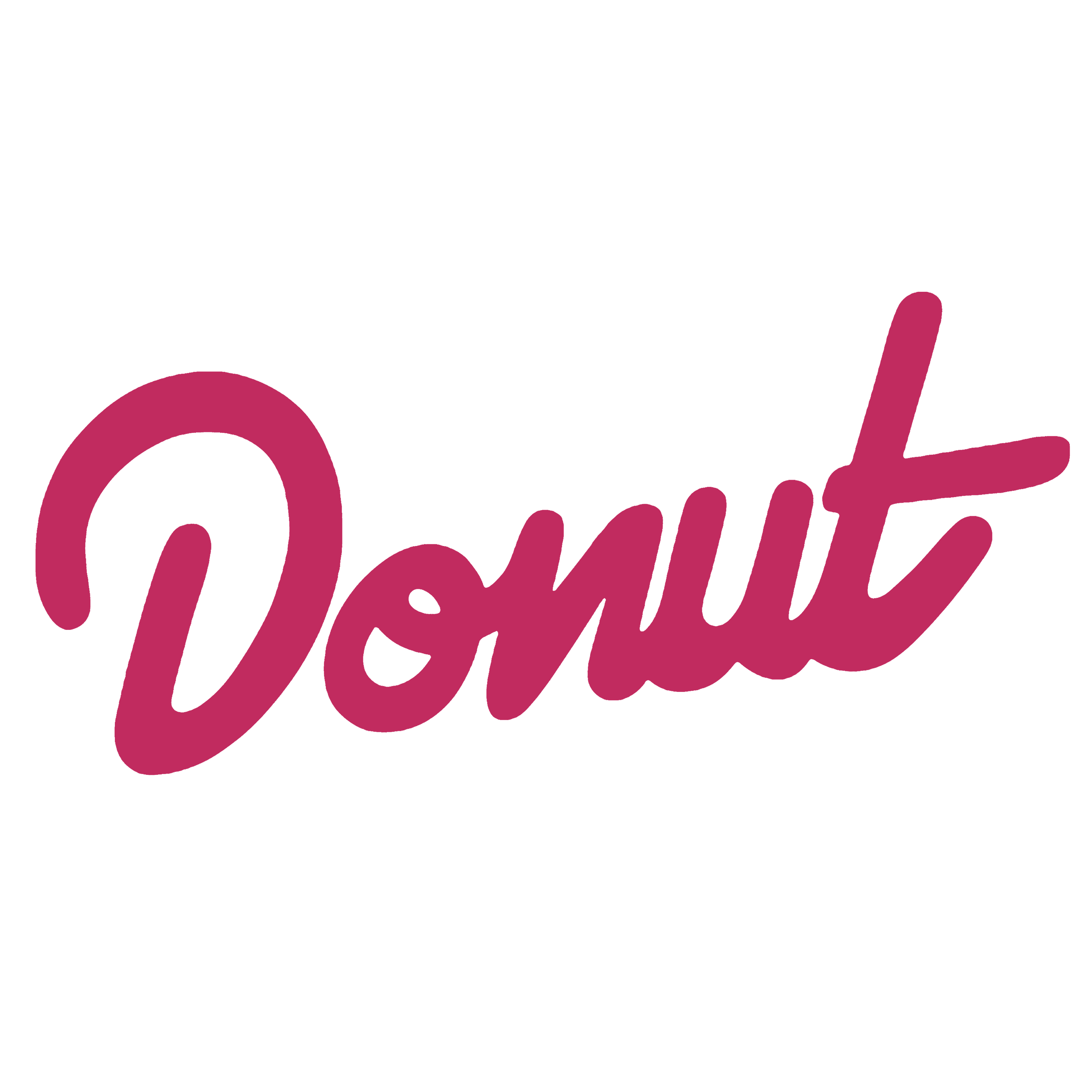 Donut Sticker - 6 in - Ruby