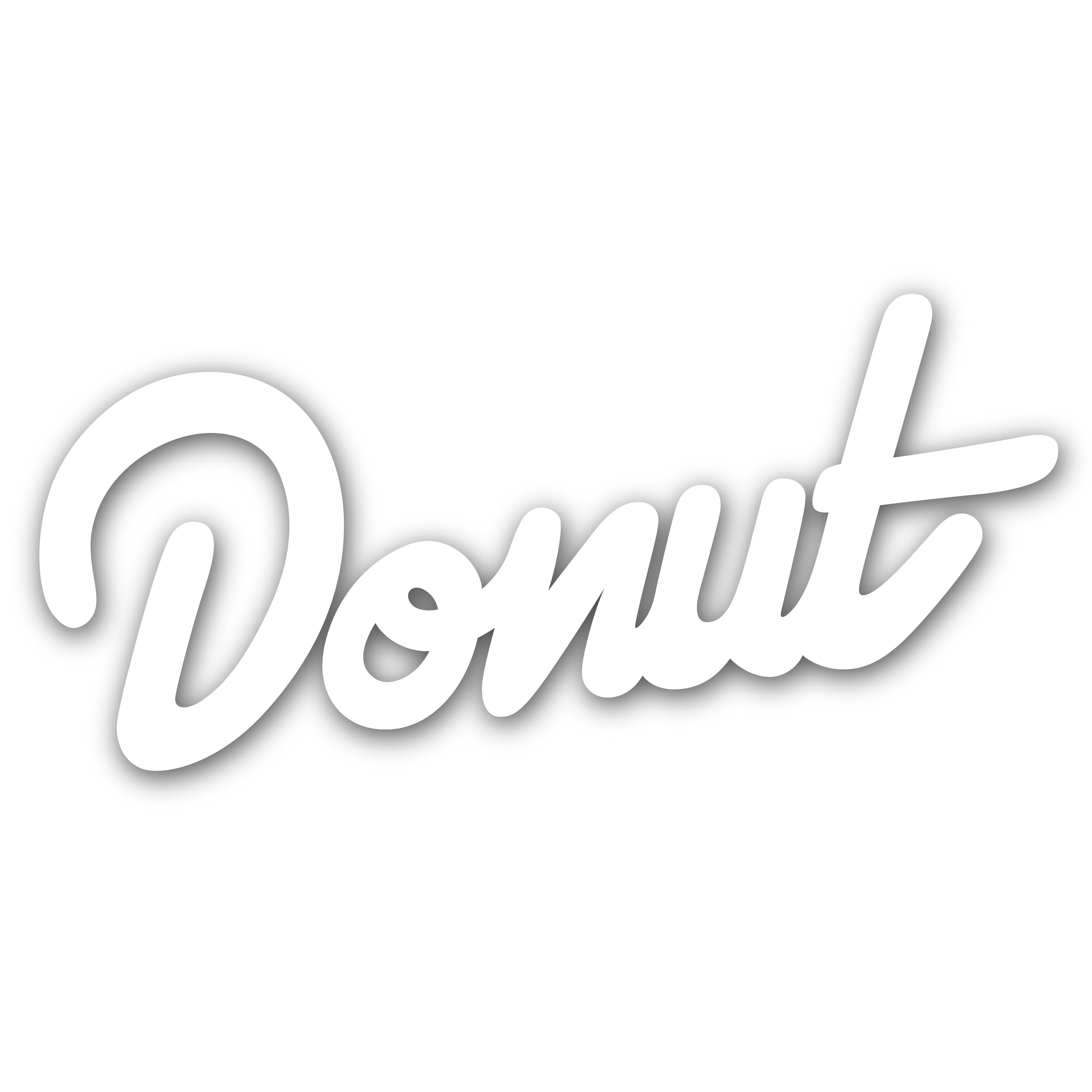 Donut Sticker - 6 in - White