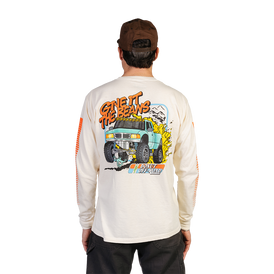 Give It The Beans Baja Long Sleeve - Natural Model 2