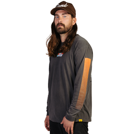 Give It The Beans Baja Long Sleeve - Washed Black Model 2