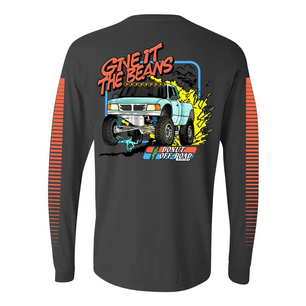 Give It The Beans Baja Long Sleeve - Washed Black Back