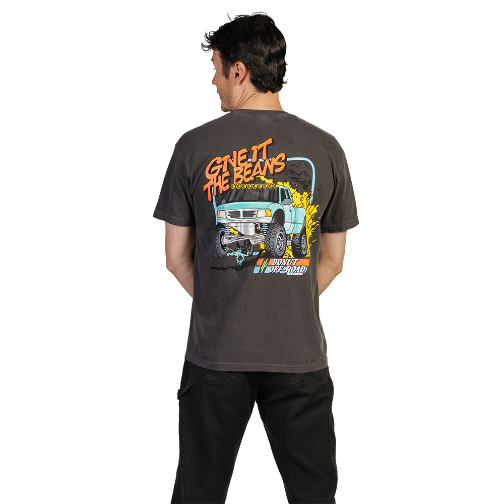 Give It The Beans Baja T-Shirt - Washed Black Model 2