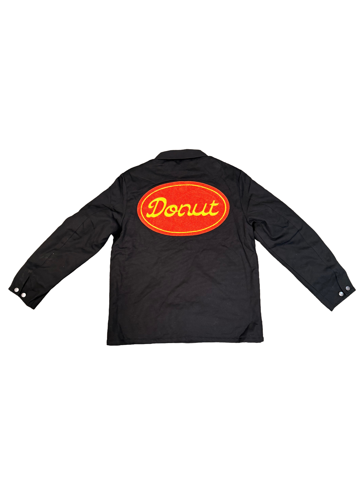 Donut Oval Script Chore Coat Black