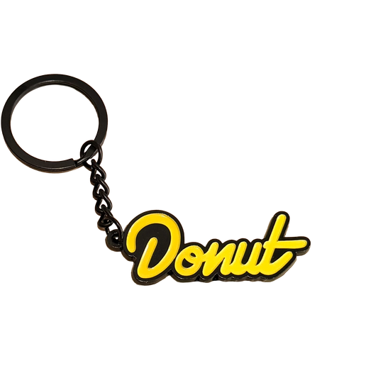 Donut Logo Metal Keychain