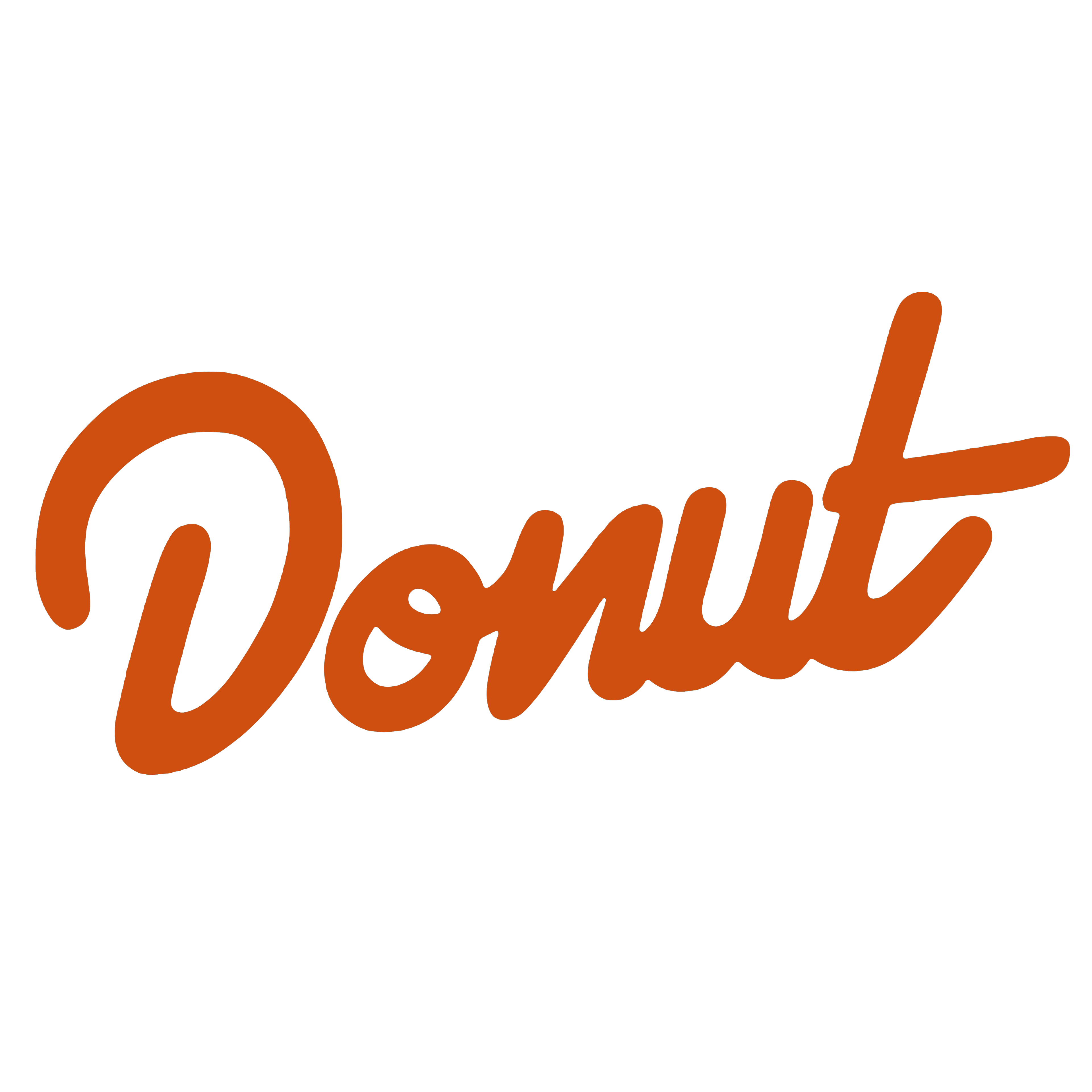 Donut Sticker - 6 in - Tangerine