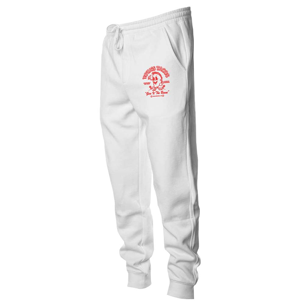 Yota's Tacos Sweatpants - White (Side)