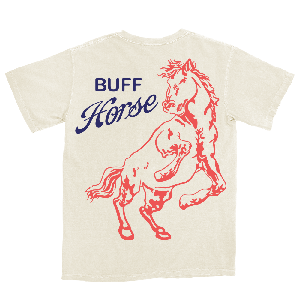 Big Buff Horse T-Shirt - Natural Back