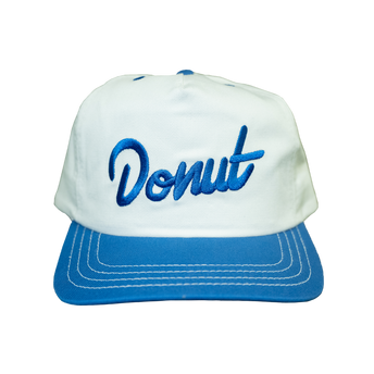 Donut Logo Hat - White/Royal Front