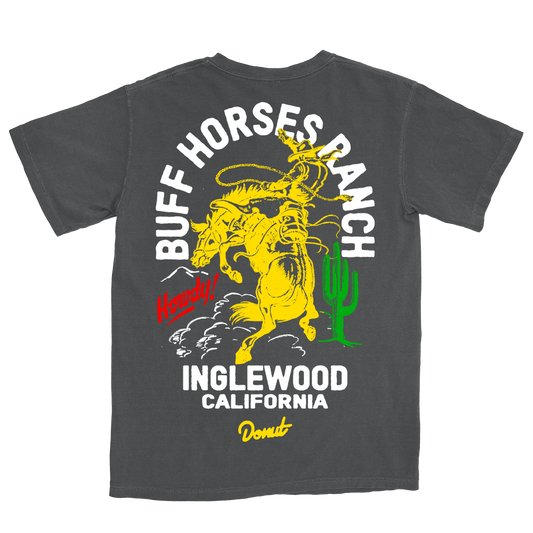 Buff Horses Ranch T-Shirt - Black Back