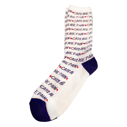 Donut Cars Are Pain Script Socks