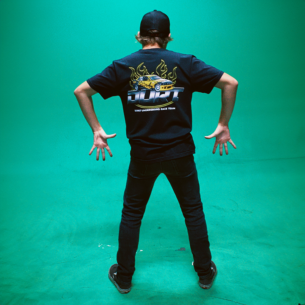 Donut Underground Race Team T-Shirt In Use 1