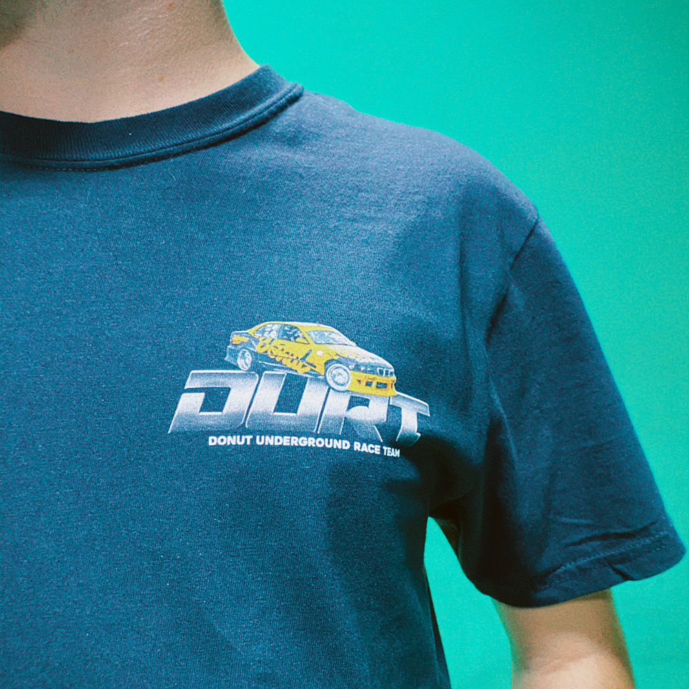 Donut Underground Race Team T-Shirt In Use 2