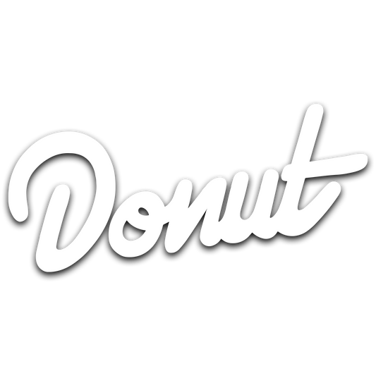 Donut Sticker - 6" - White