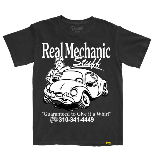 Real Mechanic Stuff Give It A Whirl T-Shirt - Black