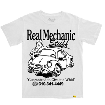 Real Mechanic Stuff Give It A Whirl T-Shirt - White