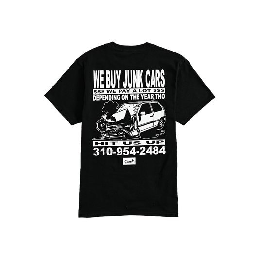 Youth Junk Car T-Shirt - Black Back