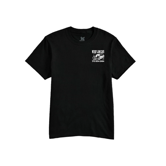 Youth Junk Car T-Shirt - Black Front