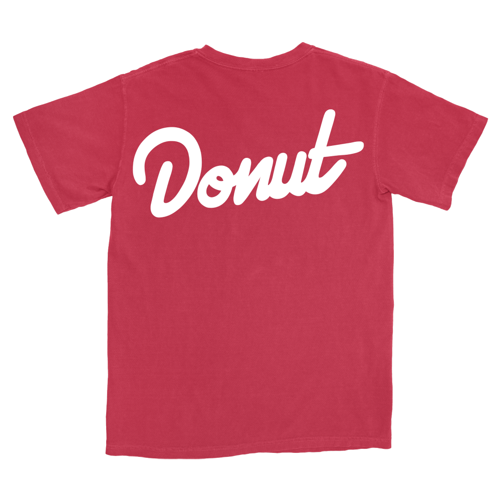 Donut T-Shirt - Red (Wildfire Relief Benefit) Back Image