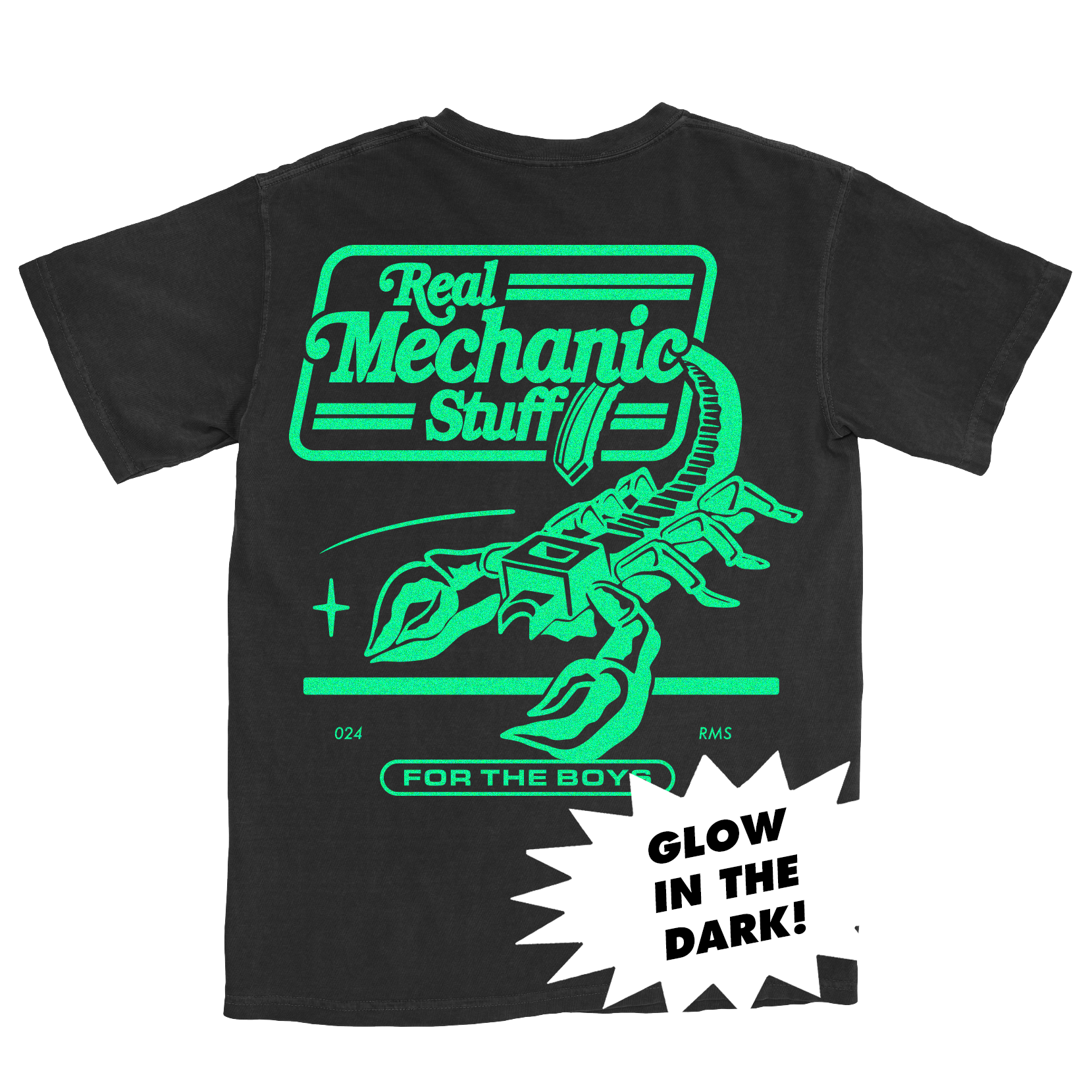 Real Mechanic Stuff Scorpion Tee Back Glow