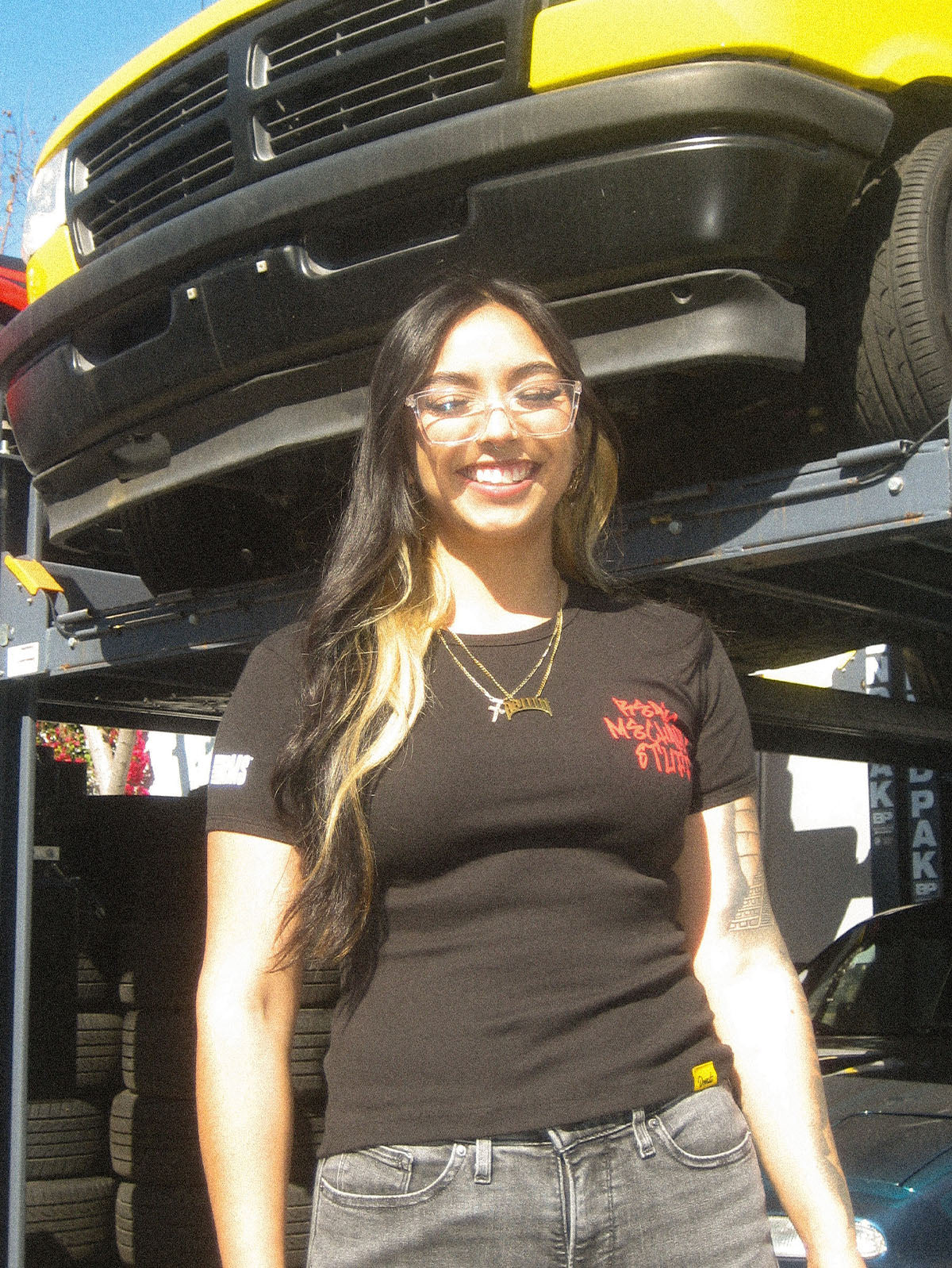 Real Mechanic Stuff Grafitti Tee (Womens) Model 1