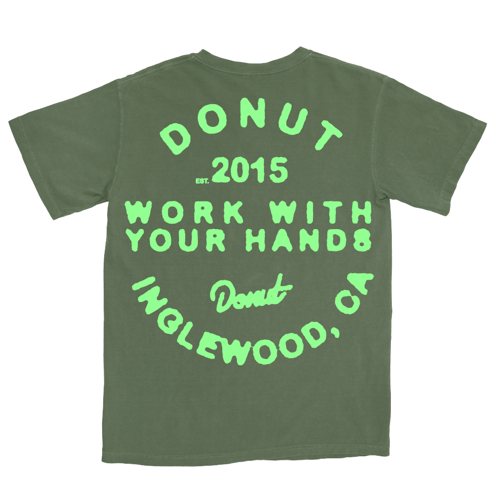 WORK WITH YOUR HANDS TEE - OLIVE Back
