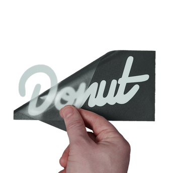 Donut Sticker - 6" - White