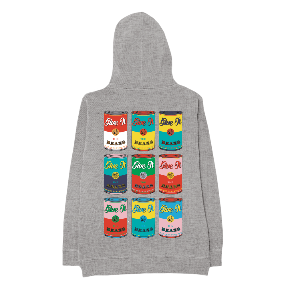 Beans Can Hoodie - Grey - Back