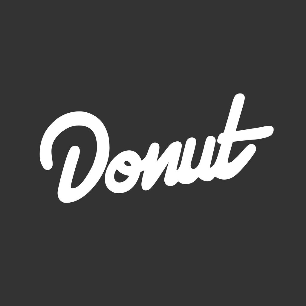 Donut Sticker - 6" - White